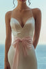 Load image into Gallery viewer, White Satin Spaghetti Straps Formal Dress with Slit