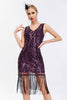 Load image into Gallery viewer, Sparkly Black Golden Bodycon Sequins 1920s Dress with Fringes