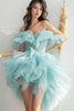 Load image into Gallery viewer, Sparkly Light Green Organza Tiered Short Homecoming Dress