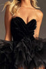 Load image into Gallery viewer, Black Tulle A Line Sweetheart Short Homecoming Dress with Ruffles