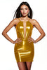 Load image into Gallery viewer, Golden Bodycon Satin Short Corset Homecoming Dress