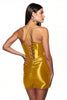 Load image into Gallery viewer, Golden Bodycon Satin Short Corset Homecoming Dress