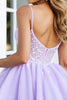 Load image into Gallery viewer, Sparkly Lilac Tulle A Line Corset Short Homecoming Dress
