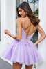 Load image into Gallery viewer, Sparkly Lilac A Line Tulle Short Corset Homecoming Dress