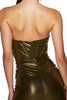 Load image into Gallery viewer, Sparkly Dark Golden Corset Satin Bodycon Short Homecoming Dress