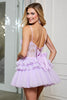 Load image into Gallery viewer, Corset Lilac Tulle A Line Short Homecoming Dress with Appliques
