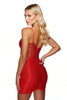 Load image into Gallery viewer, Sparkly Red Corset Satin Short Homecoming Dress with Beading