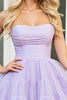 Load image into Gallery viewer, Lilac A Line Tulle Strapless Short Homecoming Dress
