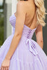 Load image into Gallery viewer, Lilac A Line Tulle Strapless Short Homecoming Dress