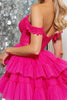 Load image into Gallery viewer, Corset Pink Tulle A Line Short Homecoming Dress with Appliques