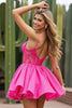 Load image into Gallery viewer, Corset Fuchsia Tulle A Line Short Homecoming Dress with Appliques