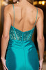 Load image into Gallery viewer, Sparkly Corset Peacock Green Satin Short Homecoming Dress