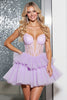 Load image into Gallery viewer, Lilac Corset A Line Tulle Short Homecoming Dress with Appliques