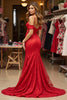 Load image into Gallery viewer, Red A Line Corset Long Lace Prom Dress