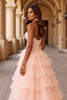 Load image into Gallery viewer, Blush Ball Gown Tulle Long Prom Dress with Ruffles
