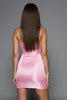 Load image into Gallery viewer, Pink Bodycon Satin Short Homecoming Dress with 3D Flowers
