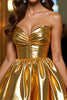 Load image into Gallery viewer, Metallic Golden A Line Sweetheart Short Homecoming Dress
