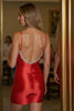 Load image into Gallery viewer, Sparkly Red Tight Bodycon Corset Short Satin Homecoming Dress