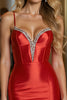 Load image into Gallery viewer, Sparkly Red Tight Bodycon Corset Short Satin Homecoming Dress