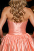 Load image into Gallery viewer, Orange Satin Sweetheart A Line Short Corset Homecoming Dress