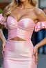 Load image into Gallery viewer, Pink Tight Bodycon Satin Keyhole Short Homecoming Dress
