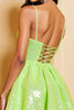 Load image into Gallery viewer, Sparkly Green Sequins A Line Short Corset Homecoming Dress