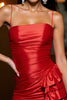 Load image into Gallery viewer, Red Satin Tight Bodycon Short Homecoming Dress with Ruffles