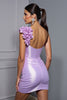 Load image into Gallery viewer, Lilac Satin One Shoulder Short Bodycon Homecoming Dress