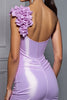 Load image into Gallery viewer, Lilac Satin One Shoulder Short Bodycon Homecoming Dress