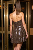 Load image into Gallery viewer, Brown Leopard Print Strapless A Line Short Homecoming Dress