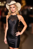 Load image into Gallery viewer, Sparkly Black Halter Corset Tight Short Homecoming Dress
