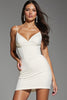 Load image into Gallery viewer, Ivory Corset Bodycon Satin Short Homecoming Dress