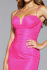 Load image into Gallery viewer, Fuchsia Tight Spaghetti Straps Satin Short Homecoming Dress