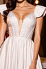 Load image into Gallery viewer, Sparkly Ivory Corset Satin A Line Short Homecoming Dress with Beading