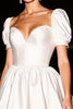 Load image into Gallery viewer, White Corset A Line Satin Short Homecoming Dress