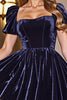 Load image into Gallery viewer, Black A Line Short Homecoming Dress with Sleeves