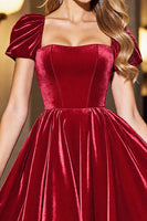 Load image into Gallery viewer, Black A Line Short Homecoming Dress with Sleeves