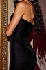 Load image into Gallery viewer, Black Bodycon Satin Strapless Short Homecoming Dress
