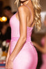 Load image into Gallery viewer, Pink Satin Corset Bodycon Short Homecoming Dress