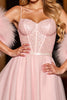 Load image into Gallery viewer, Sparkly Blush Sequin Short Corset Homecoming Dress with Feathers
