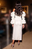Load image into Gallery viewer, White Satin Corset Sheath Midi Homecoming Dress with Slit