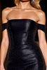 Load image into Gallery viewer, Sparkly Black Corset Short Satin Homecoming Dress with Beading