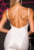 Load image into Gallery viewer, White Satin Bodycon Backless Short Homecoming Dress