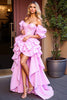 Load image into Gallery viewer, Sparkly Pink High-Low Sequins Homecoming Dress with Ruffles