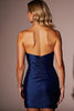 Load image into Gallery viewer, Navy Satin Sweetheart Short Bodycon Homecoming Dress