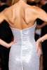 Load image into Gallery viewer, Sparkly Silver Sweetheart Bodycon Short Sequins Homecoming Dress