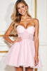 Load image into Gallery viewer, Pink Tulle Corset Sweetheart Short Homecoming Dress