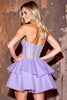 Load image into Gallery viewer, Sparkly Purple Sequins Short Sweetheart Homecoming Dress with Ruffles