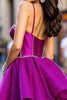Load image into Gallery viewer, Sparkly Dark Purple Tulle Short Corset Homecoming Dress with Beading