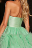 Load image into Gallery viewer, Green Corset Tulle Short Sweetheart Homecoming Dress with Feathers